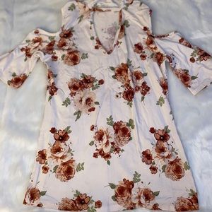 Blouse shirt stretchy flower turtleneck